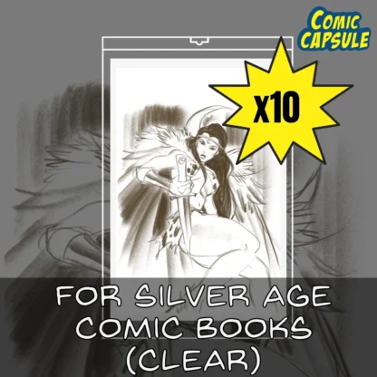ComicCapsule Canada - 10x clear Silver Age size comic capsule featuring Wama sketch variant by lucha comics