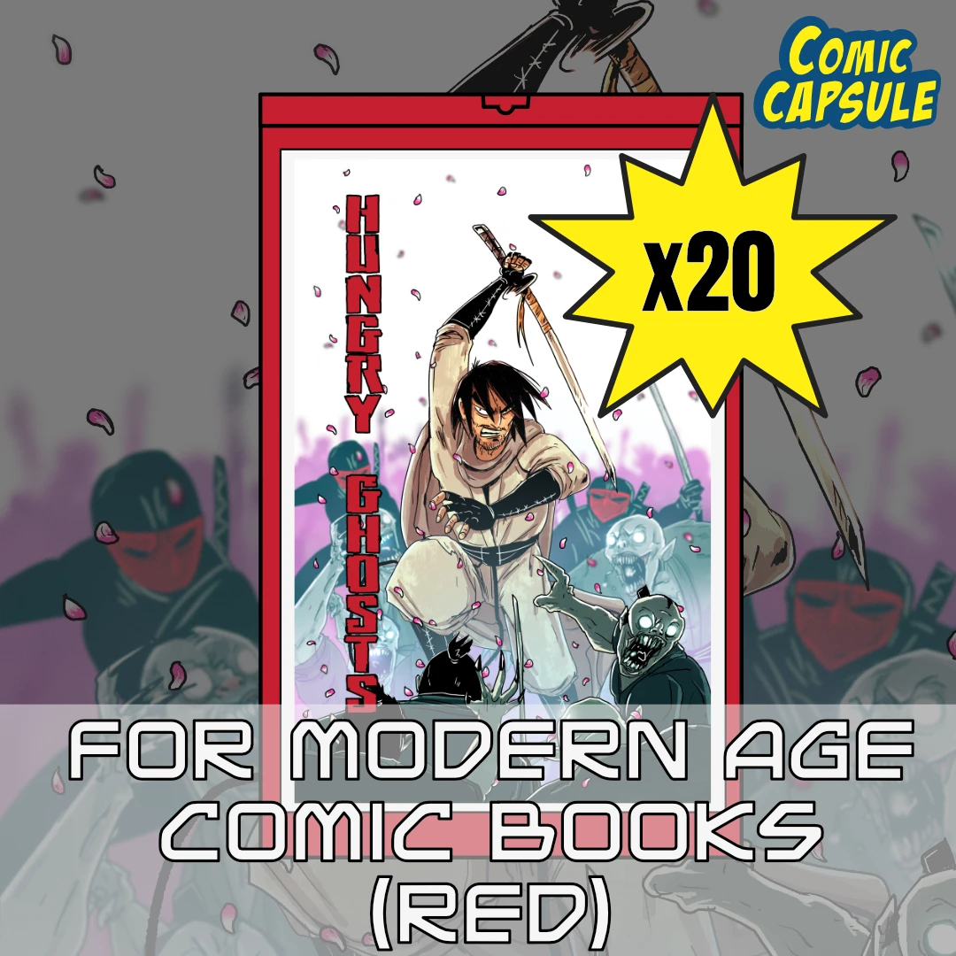 ComicCapsule Canada - 20x red comic capsule featuring hungry ghosts by lucha comics