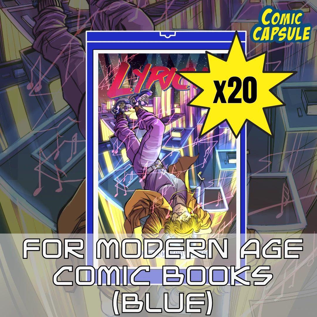 ComicCapsule Canada - 20x blue comic capsule featuring Lyrical by lucha comics