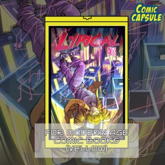 ComicCapsule Canada - yellow comic capsule featuring Lyrical by lucha comics