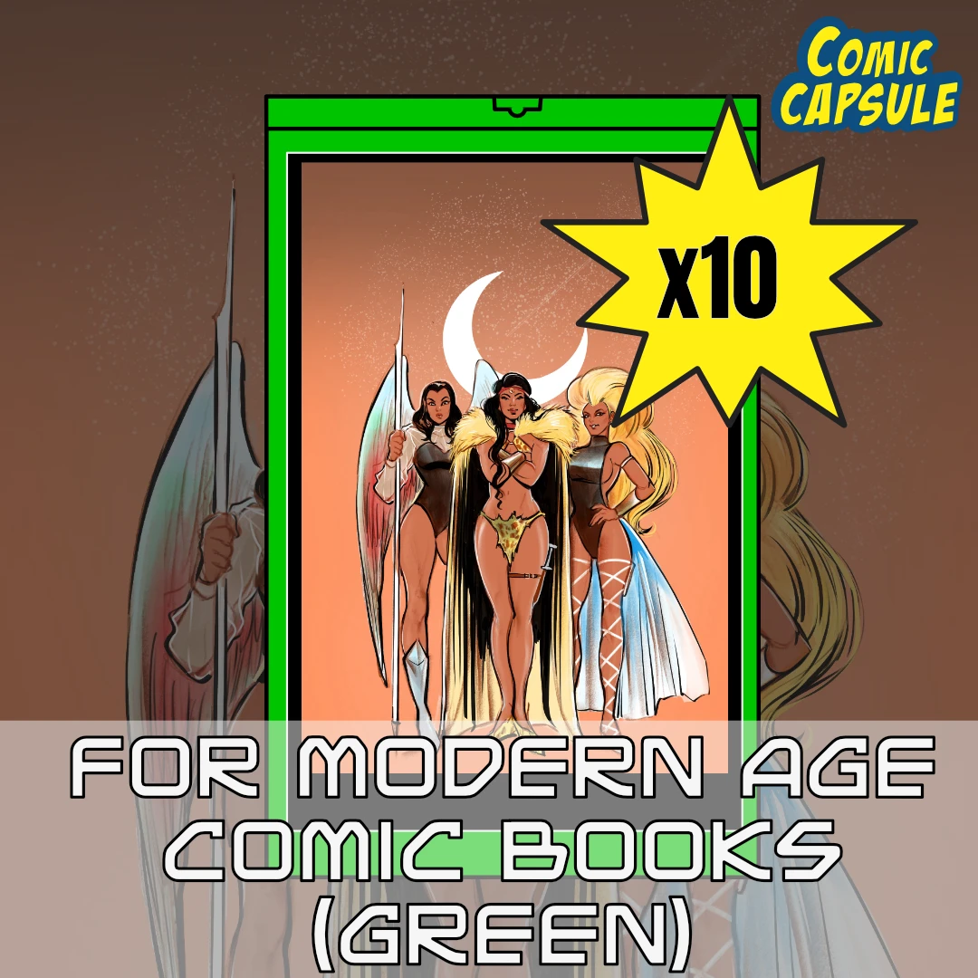 ComicCapsule Canada - 10x green comic capsule featuring Wama by lucha comics