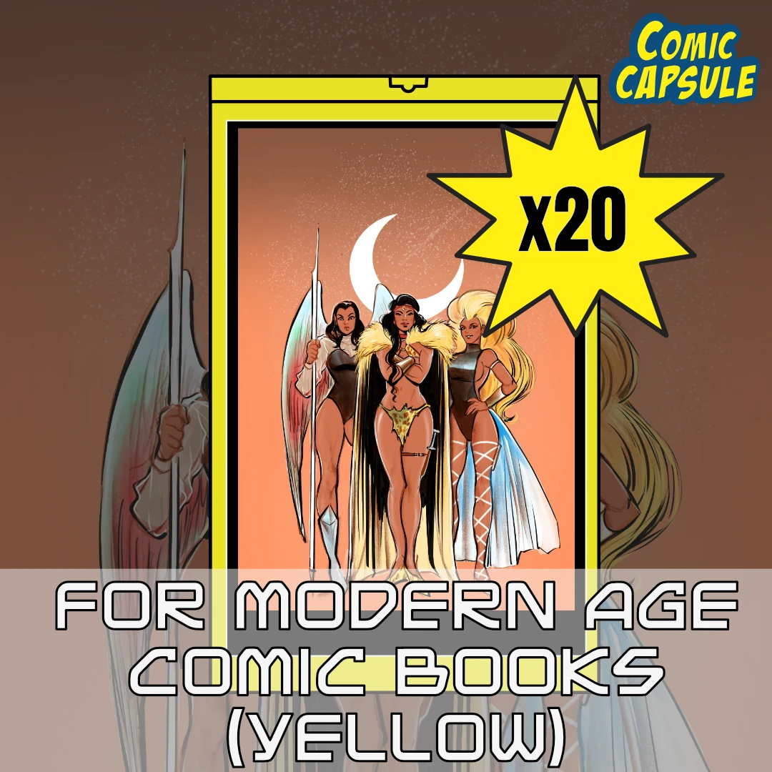 ComicCapsule Canada - 20x yellow comic capsule featuring Aski by lucha comics